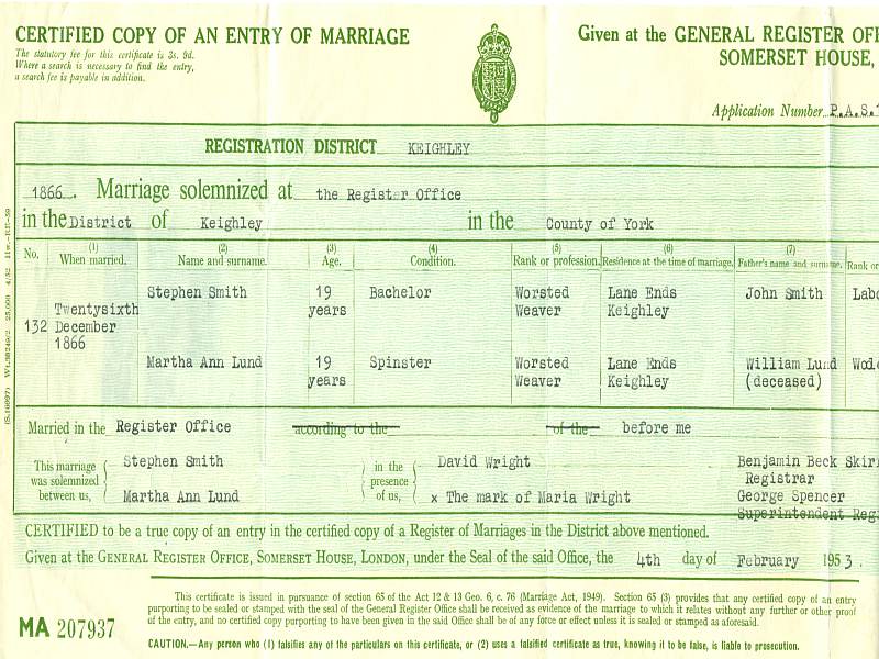 marriage record stephen smith0001small