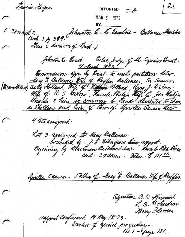 Land Records rufin ballance