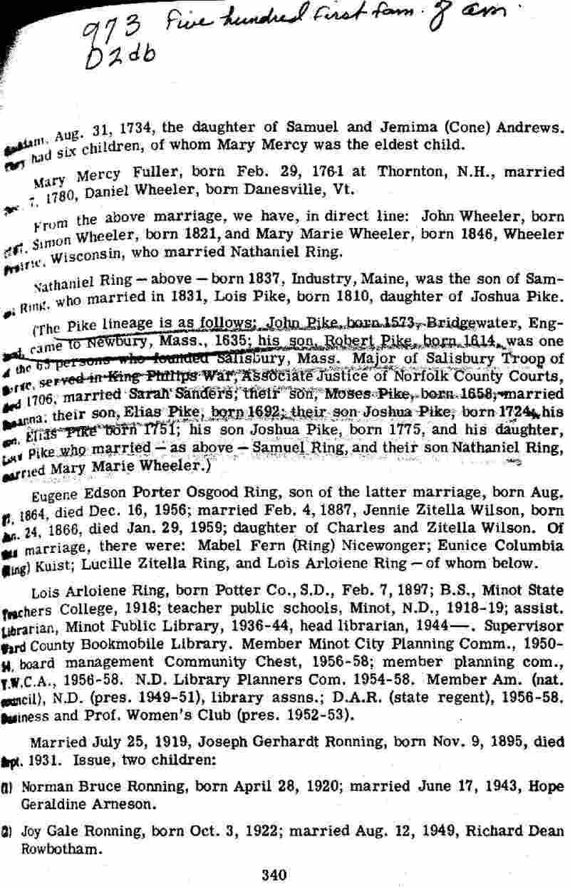 Five Hundred First Families of America