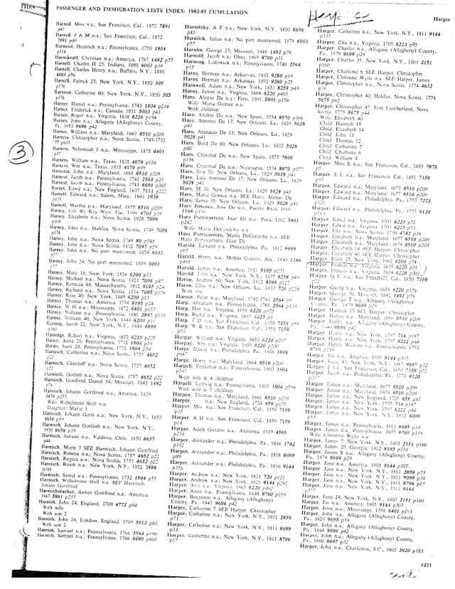 Passenger and Immigration Lists