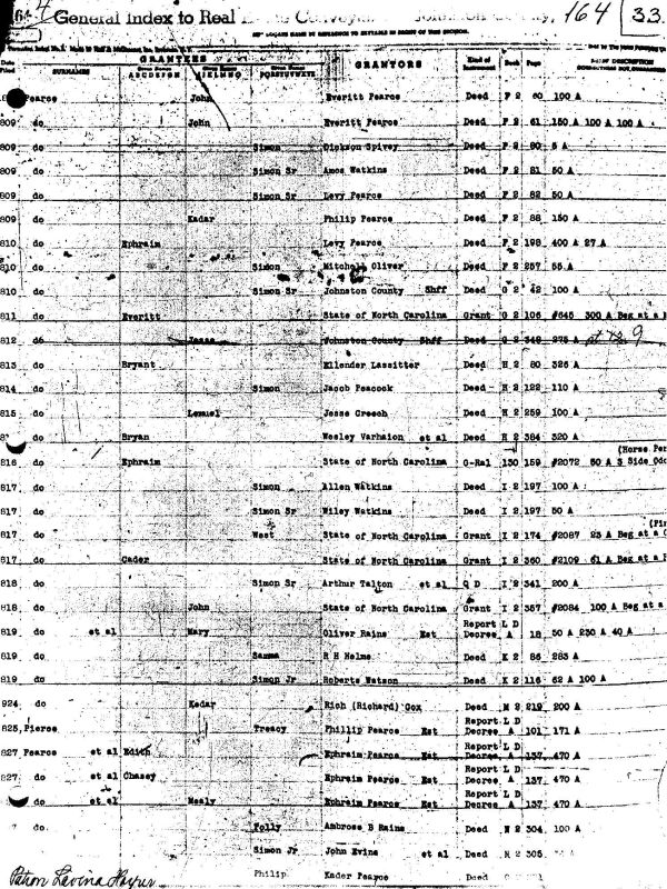 Index of Landrecords pg 164