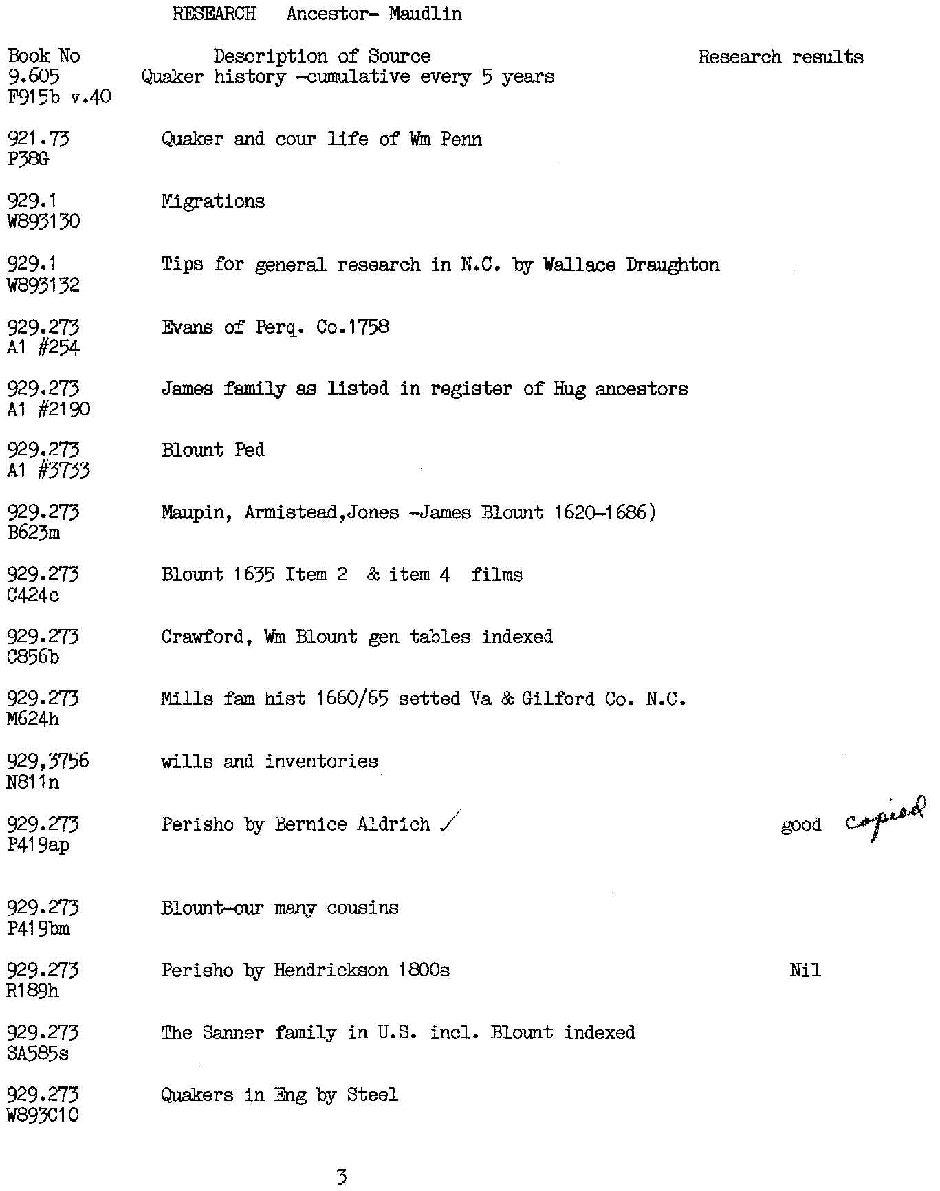 Wills and Deed Research Index pg 3