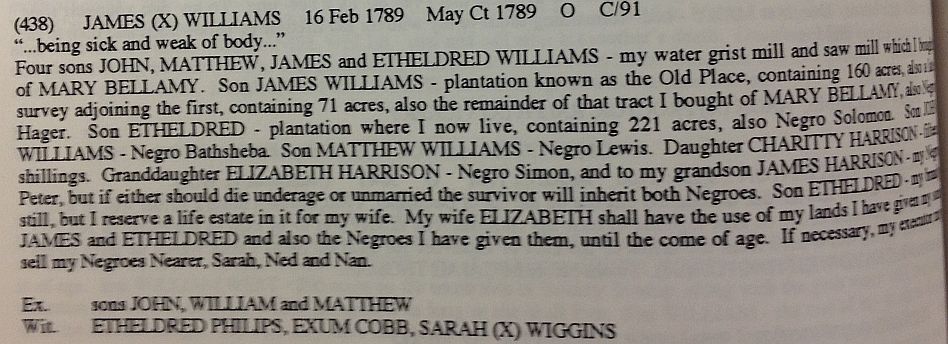 exum cobb edgecombe wills