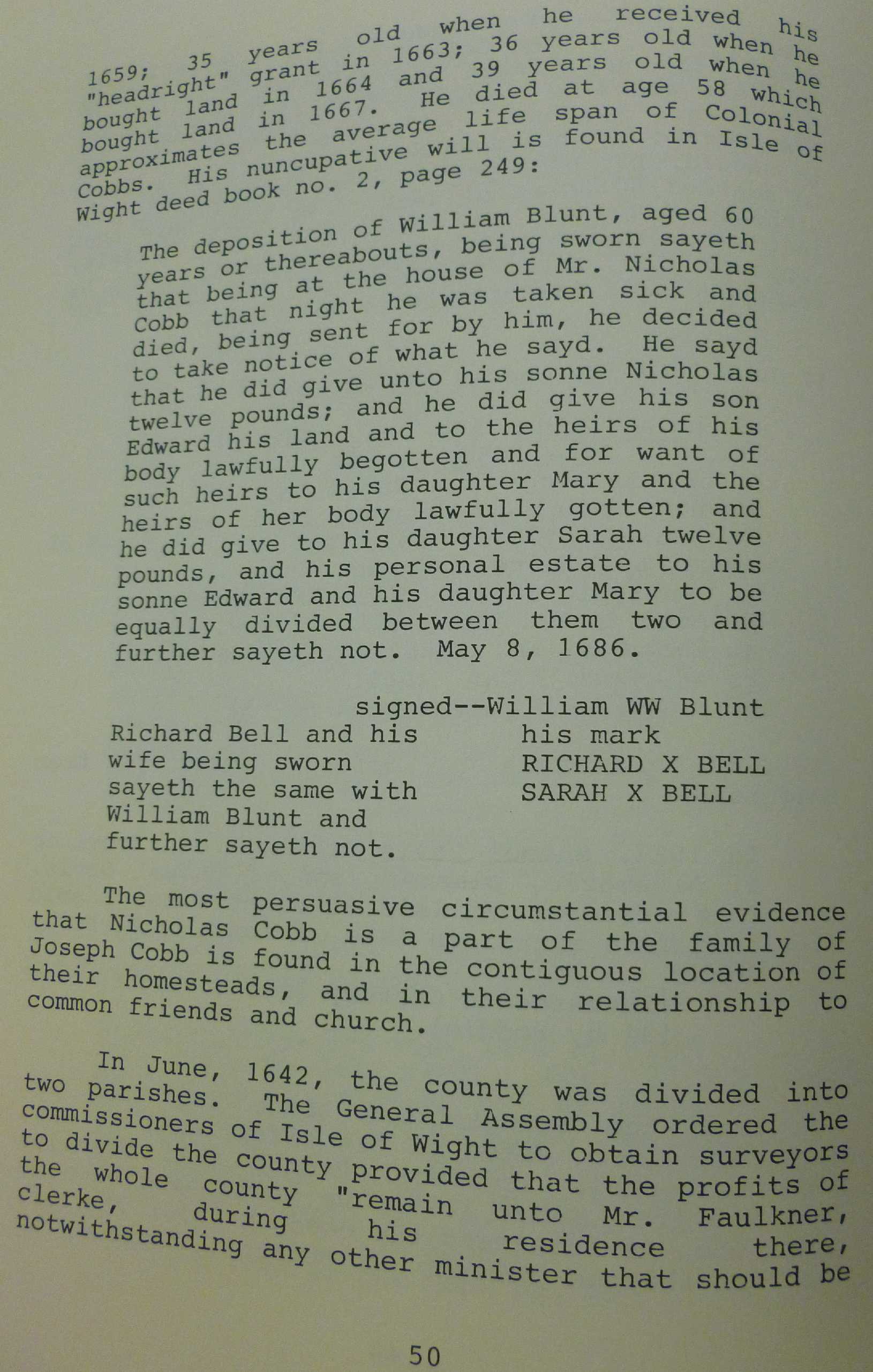 Chipping North Parish Register pg 50