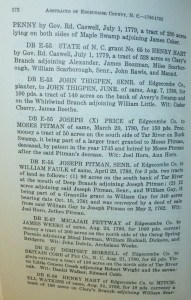 Abstracts of Early Deeds Edgecombe 1780-1782 Vol II pg 172
