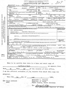 Death Certificate - Adrian Harper