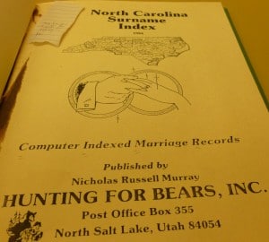 Cobb.North Carolina Surname Index - Marriage Records
