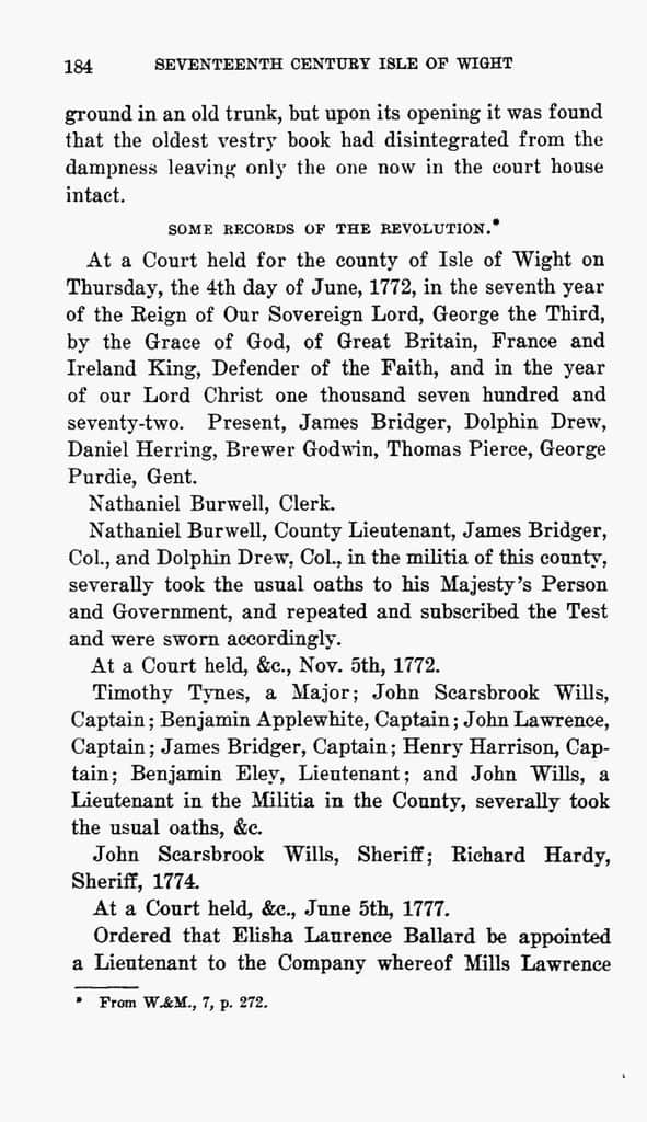 17th Century Isle of Wight Co, Virginia Deed Book 1, 2, 4 Smith Harper
