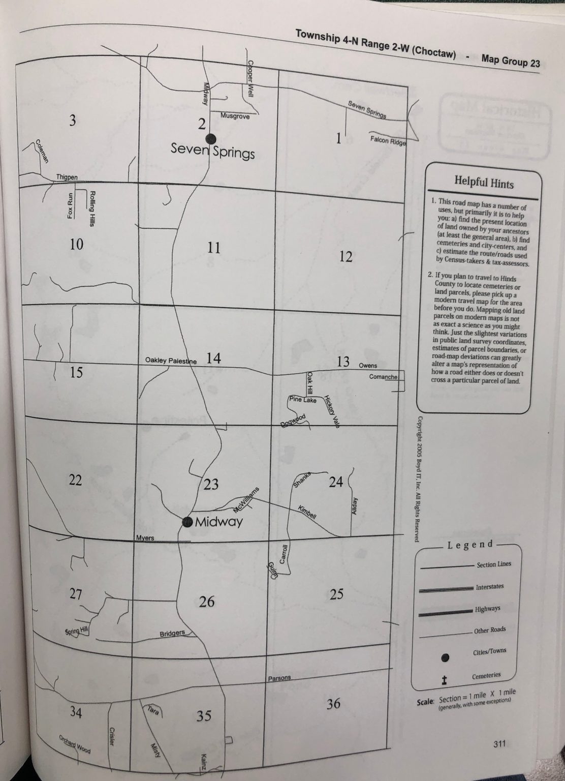 Family Maps of Hinds County Mississippi Smith Harper